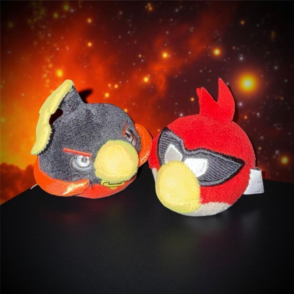 2 Mini Angry Birds Plush Outer Space Birds 1” P59